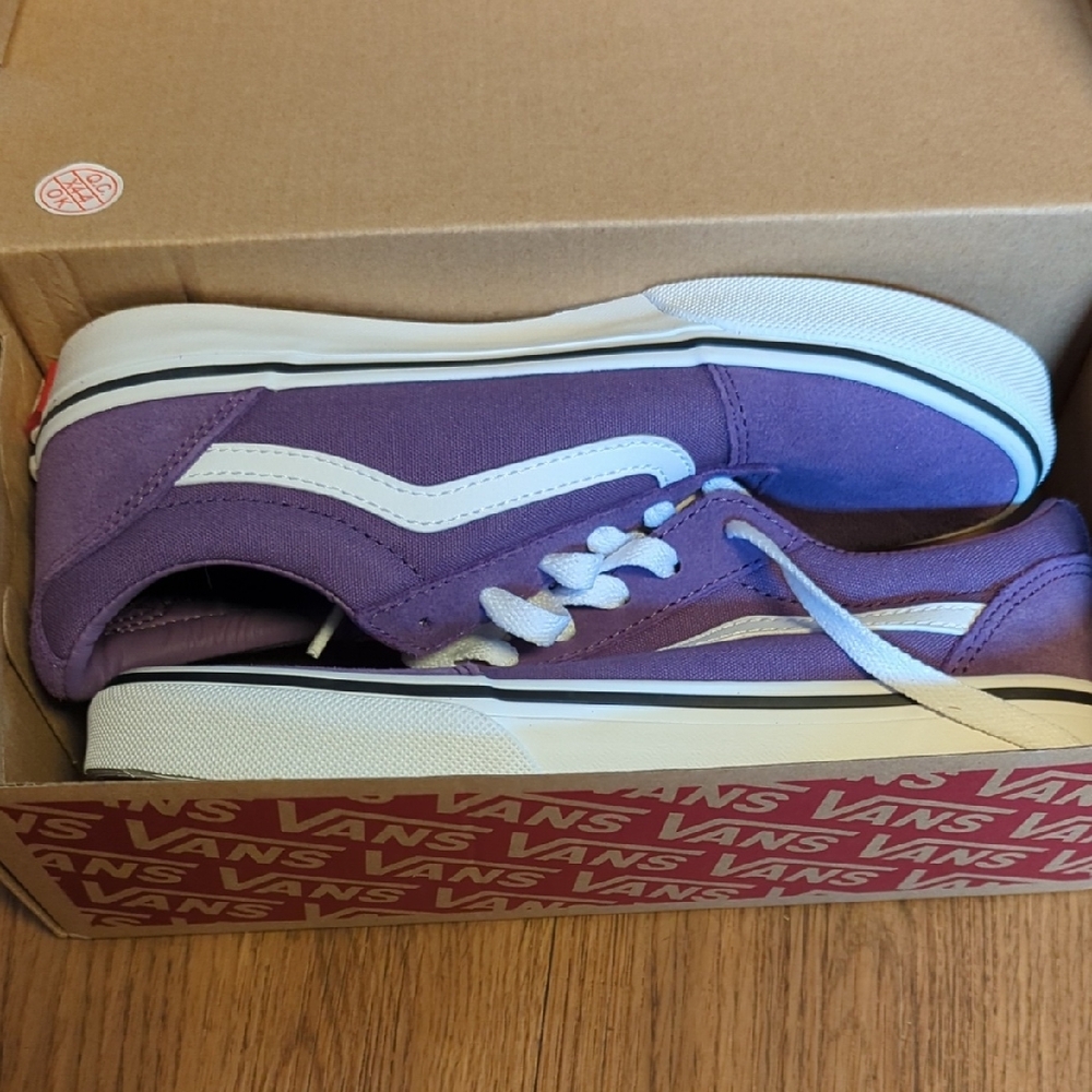 Vans Classic Purple and White Sneakers